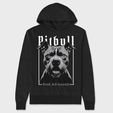 Pitbull Portrait, Hanorac Oversize Barbati (Unisex)