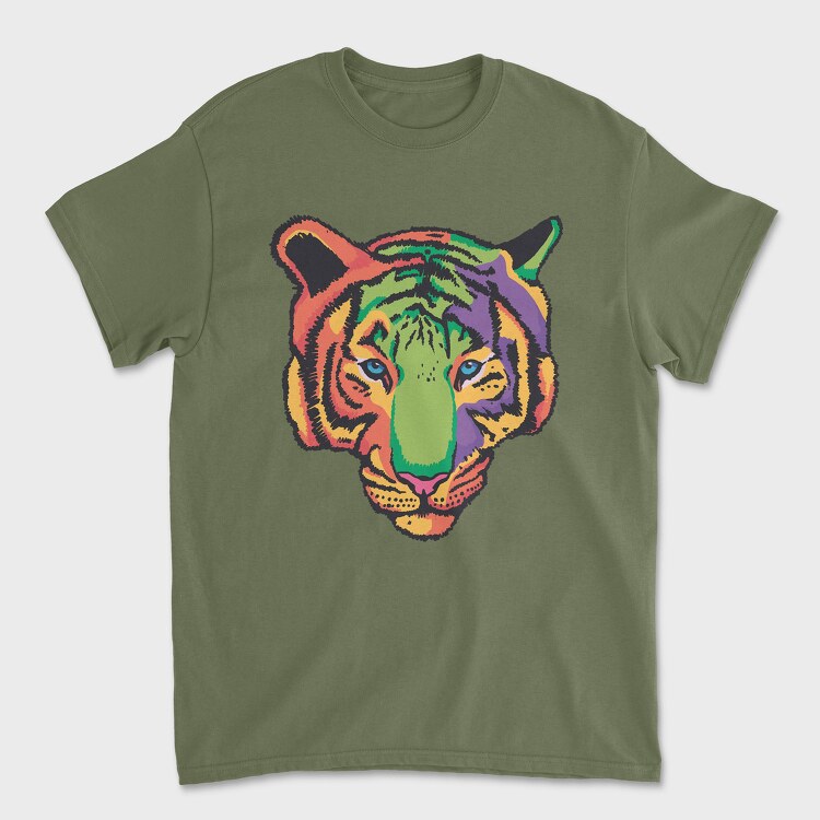 Colorful Tiger, Tricou Barbati (Unisex)