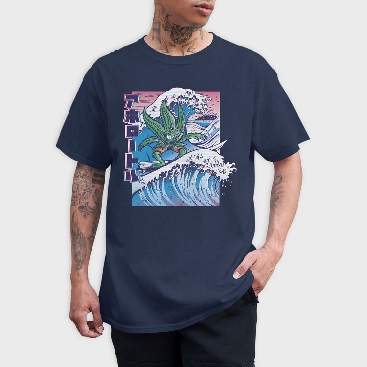 Weed Leaf Surf, Tricou Barbati (Unisex)