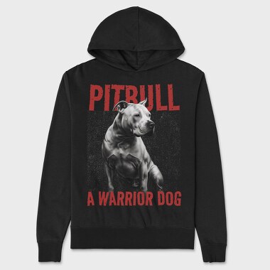 Pitbull Warrior Dog, Hanorac Oversize Barbati (Unisex)