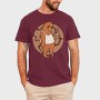 Sloth With Coffee Mug, Tricou Barbati (Unisex)