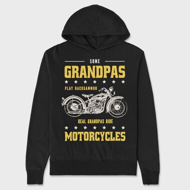 Real Graandpas Ride Motorcycles, Hanorac Oversize Barbati (Unisex)