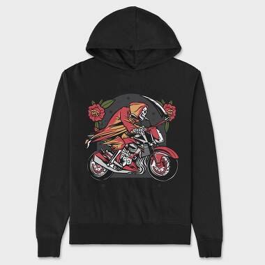 On My Way to Hell Death Bike, Hanorac Oversize Barbati (Unisex)