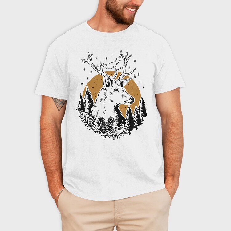 Deer Christmas, Tricou Barbati (Unisex)