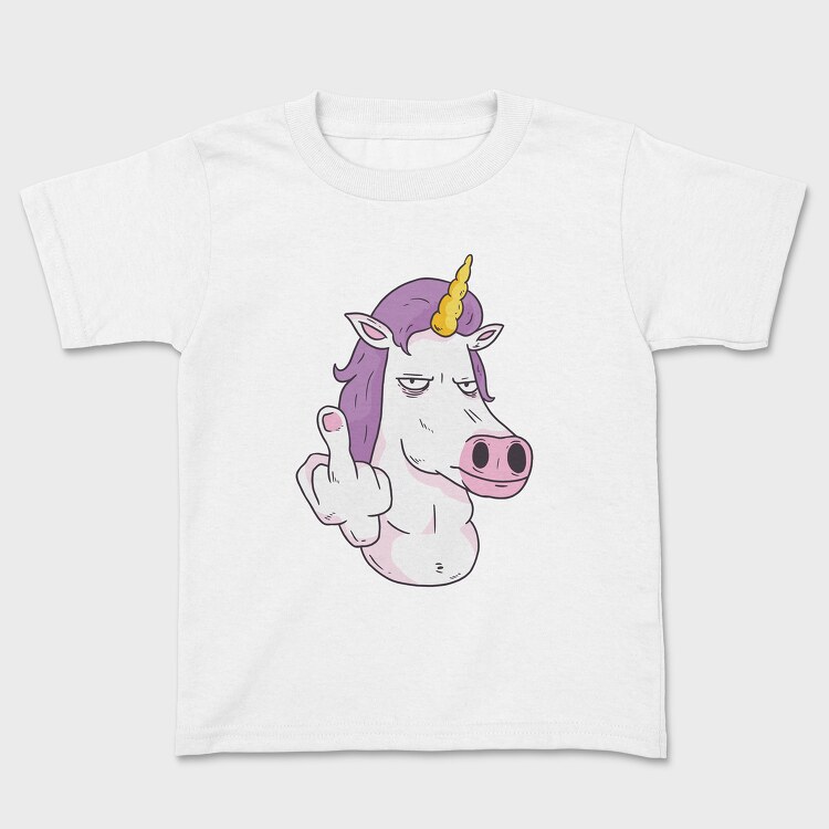 Tricou Copii, Middle Finger Unicorn