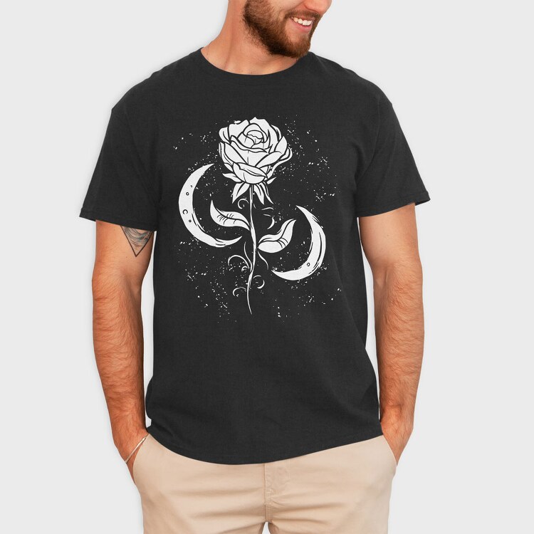 Rose Moon, Tricou Barbati (Unisex)