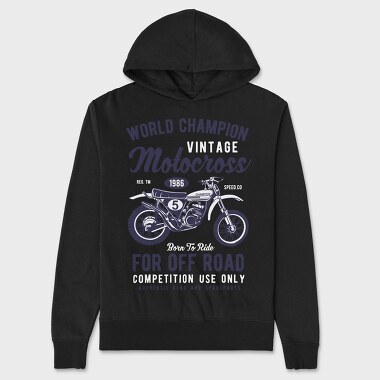 Vintage Motocross, Hanorac Oversize Barbati (Unisex)