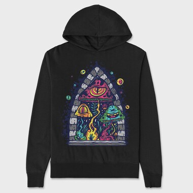 Trippy Shrooms, Hanorac Oversize Barbati (Unisex)