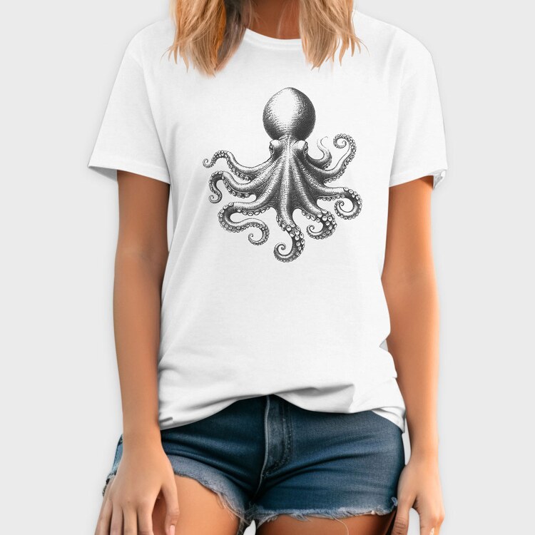 octopus draw, Tricou Barbati (Unisex)