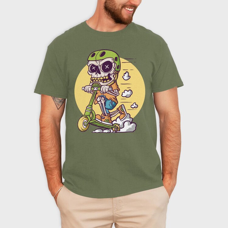 Scooter Bones, Tricou Barbati (Unisex)