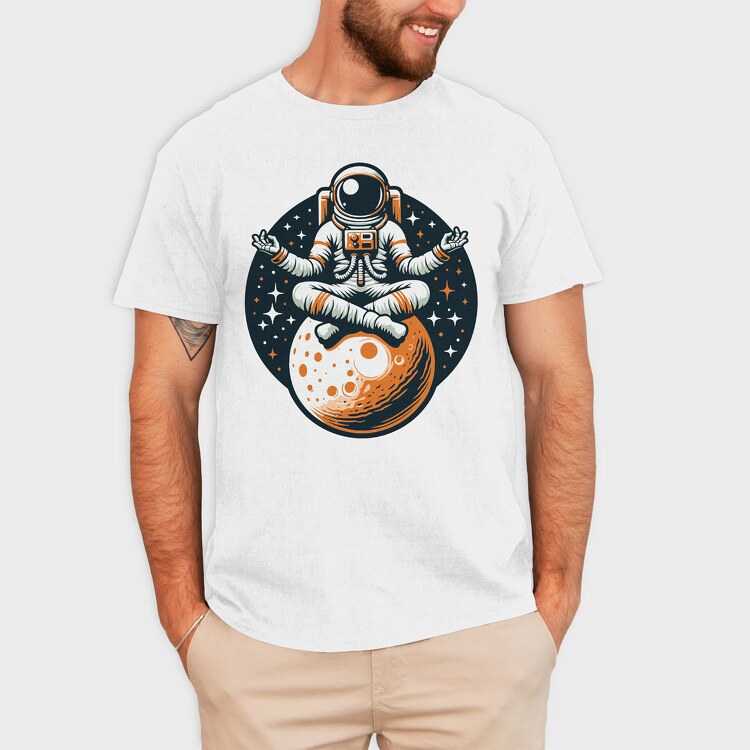 Astronaut Yoga Planet, Tricou Barbati (Unisex)