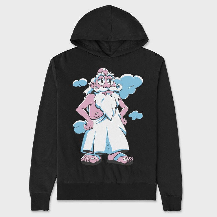 Oldman God Cartoon, Hanorac Oversize Barbati (Unisex)