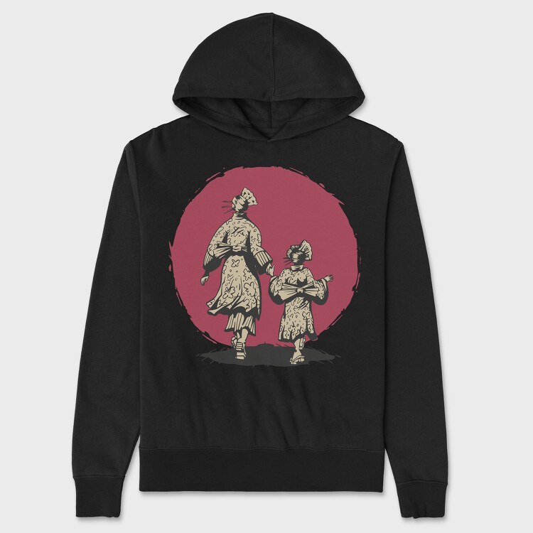 Samurai Mother, Hanorac Oversize Barbati (Unisex)