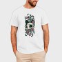 Flowers Cat Skull, Tricou Barbati (Unisex)