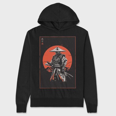 Samurai Red Sun, Hanorac Oversize Barbati (Unisex)