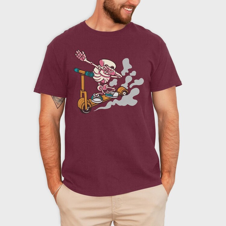 Scooter Skeleton, Tricou Barbati (Unisex)