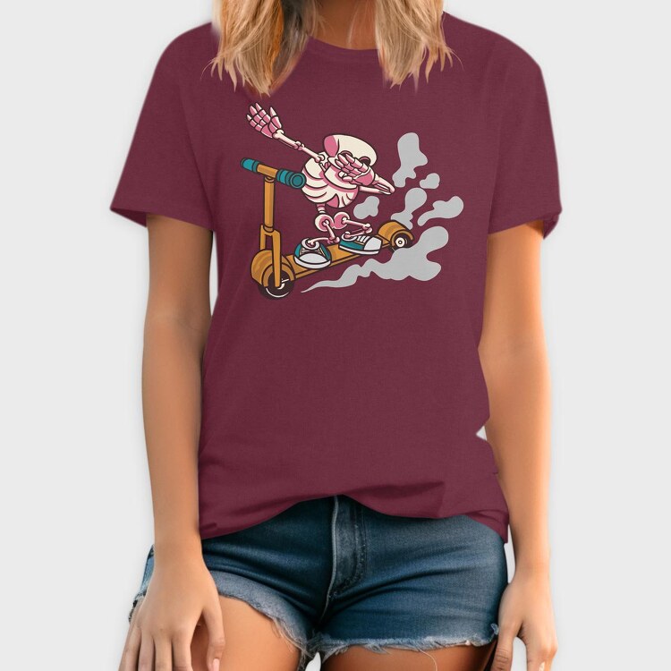 Scooter Skeleton, Tricou Barbati (Unisex)