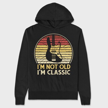 Not Old Classic Retro Guitar, Hanorac Oversize Barbati (Unisex)