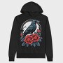 Crow and Roses, Hanorac Oversize Barbati (Unisex)