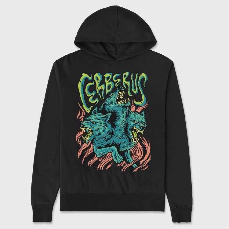 Mythology Cerberus, Hanorac Oversize Barbati (Unisex)