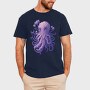 Purple Octopus, Tricou Barbati (Unisex)