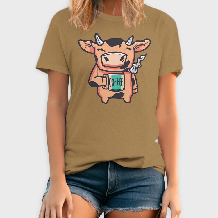 Cow Mug Coffee, Tricou Barbati (Unisex)