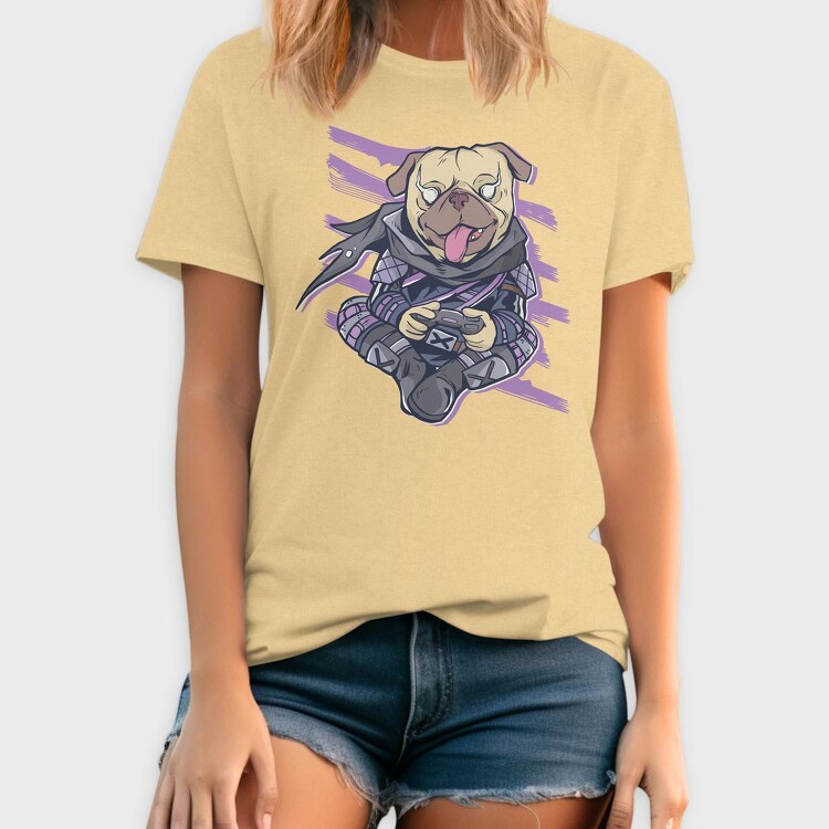 Pug Gamer Ninja, Tricou Barbati (Unisex)