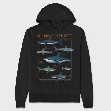 Sharks of the Deep, Hanorac Oversize Barbati (Unisex)