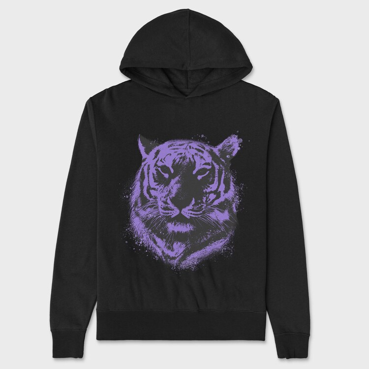 Purple Tiger, Hanorac Oversize Barbati (Unisex)