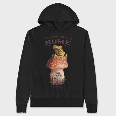 Nature Is My Home Frog, Hanorac Oversize Barbati (Unisex)