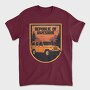 Retro Sunset Outroad Badge, Tricou Barbati (Unisex)