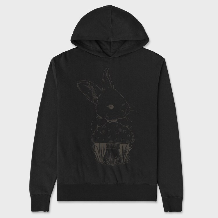 Rabbit and Mushroom, Hanorac Oversize Barbati (Unisex)