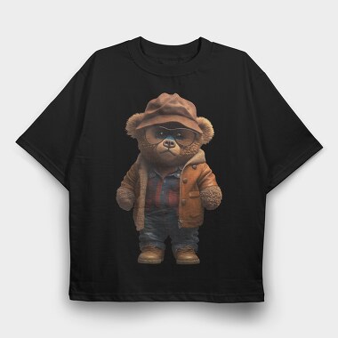 Vintage Teddy Bear, Tricou Oversize Barbati (Unisex)