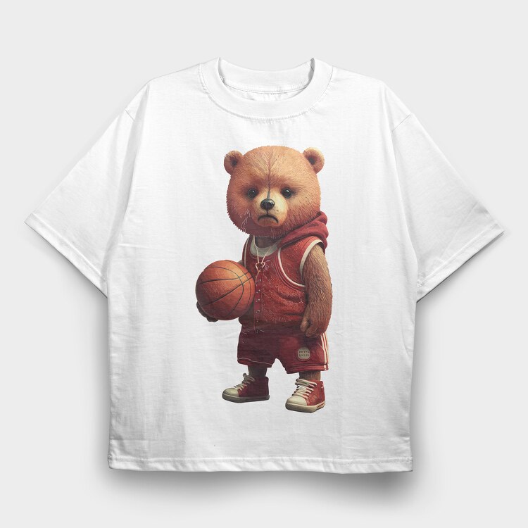 Teddy Basket, Tricou Oversize Barbati (Unisex)
