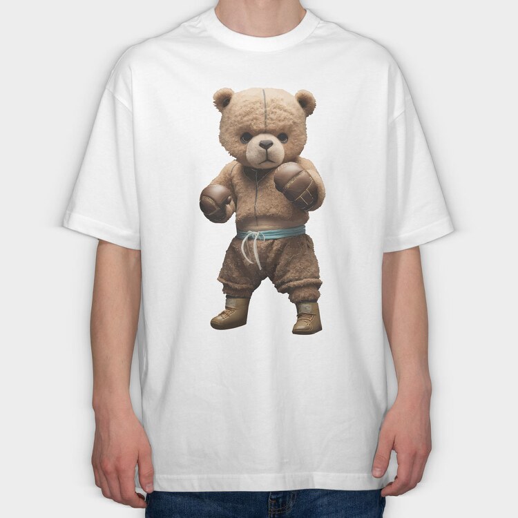 Boxer Teddy, Tricou Oversize Barbati (Unisex)