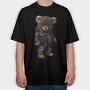 Teddy Bear With Glasses, Tricou Oversize Barbati (Unisex)