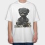 Fluffy Teddy, Tricou Oversize Barbati (Unisex)