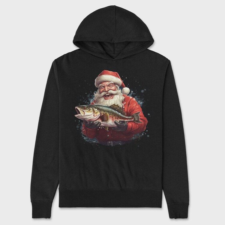 Santa Claus Fish, Hanorac Oversize Barbati (Unisex)