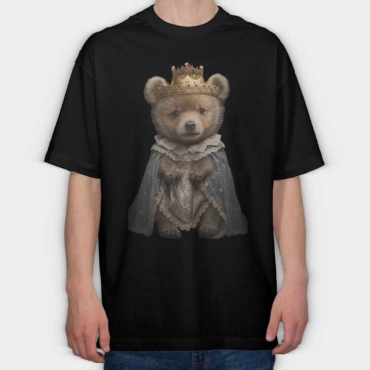 Royal Teddy, Tricou Oversize Barbati (Unisex)