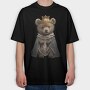 Royal Teddy, Tricou Oversize Barbati (Unisex)