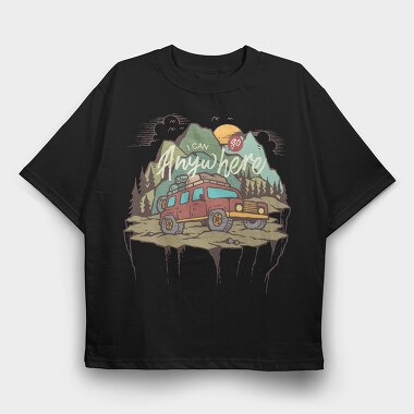 Adventure, Tricou Oversize Barbati (Unisex)