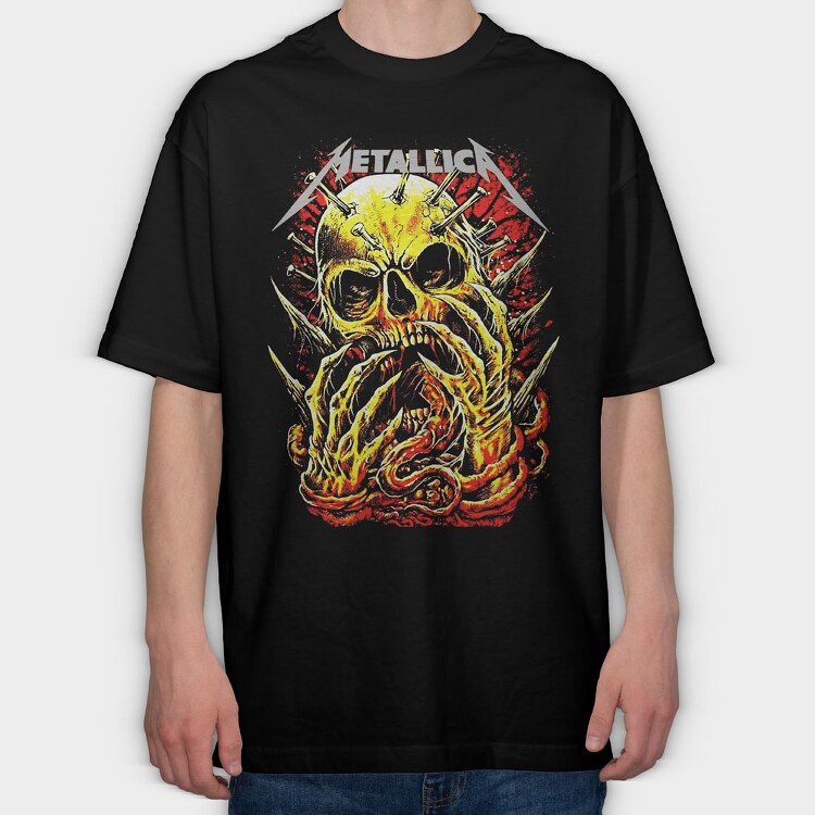 Metallica 2, Tricou Oversize Barbati (Unisex)