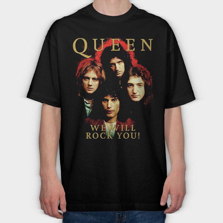 Queen, Tricou Oversize Barbati (Unisex)