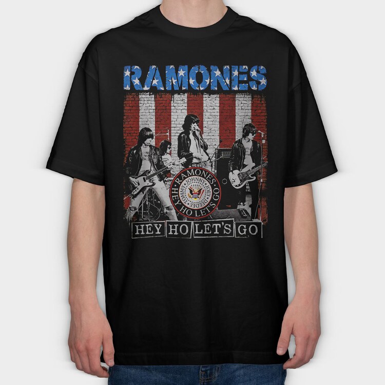 Ramones 2, Tricou Oversize Barbati (Unisex)