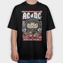 Angus Young ACDC, Tricou Oversize Barbati (Unisex)