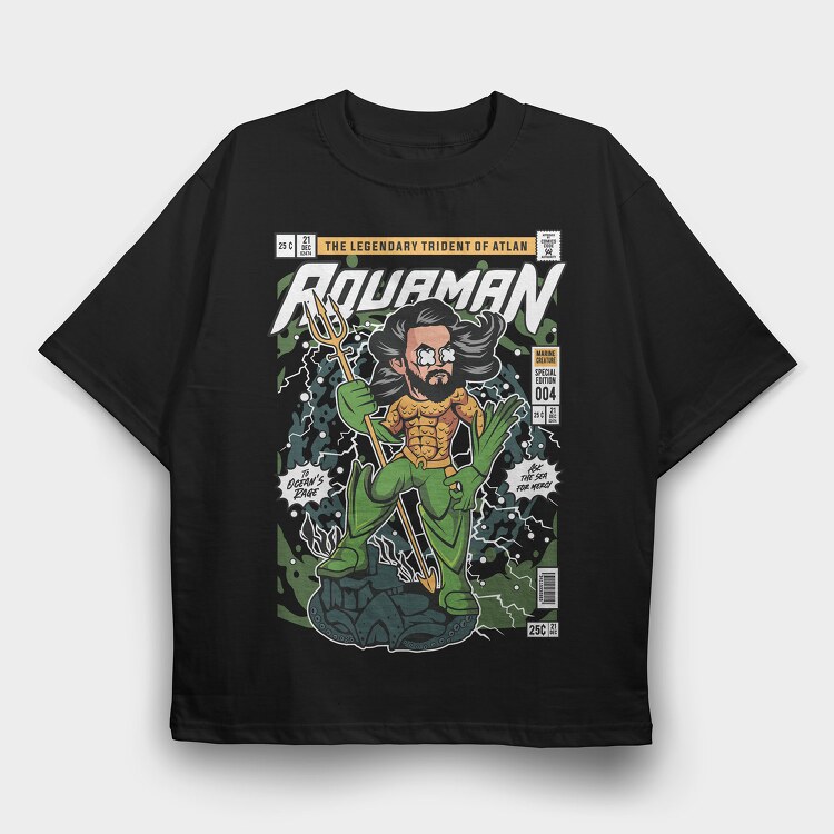 Aquaman, Tricou Oversize Barbati (Unisex)