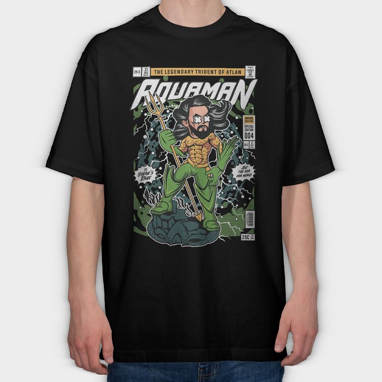 Aquaman, Tricou Oversize Barbati (Unisex)