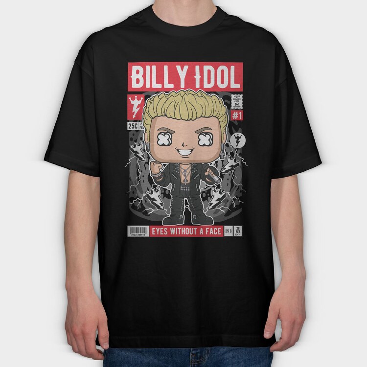 Billy Idol, Tricou Oversize Barbati (Unisex)