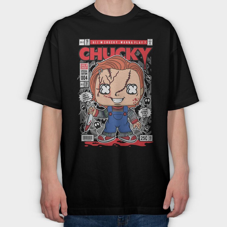 Chucky, Tricou Oversize Barbati (Unisex)