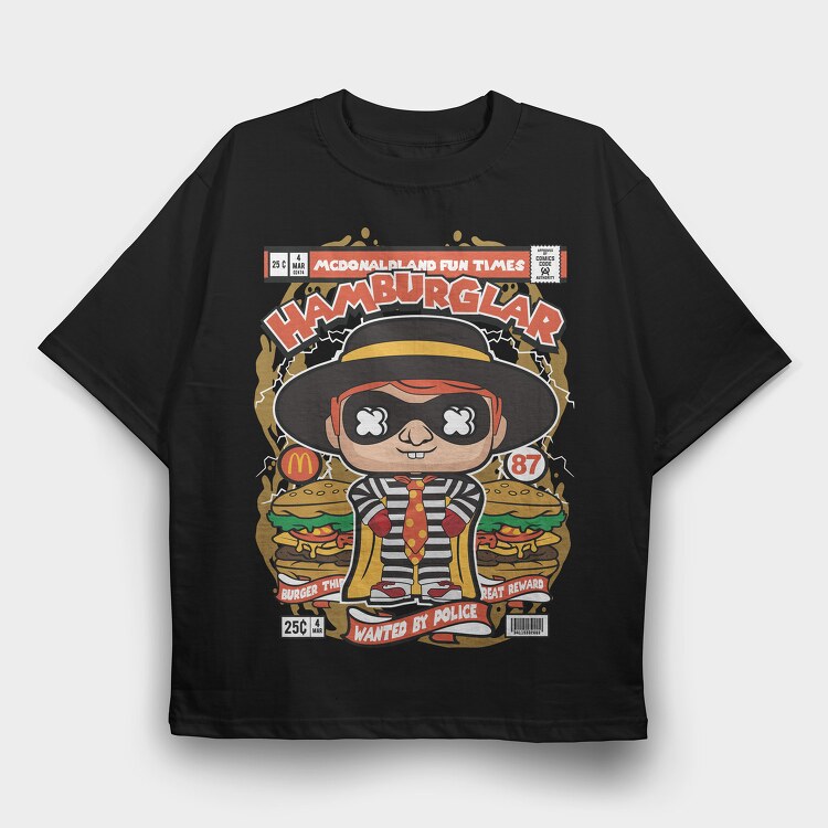 Hamburglar, Tricou Oversize Barbati (Unisex)